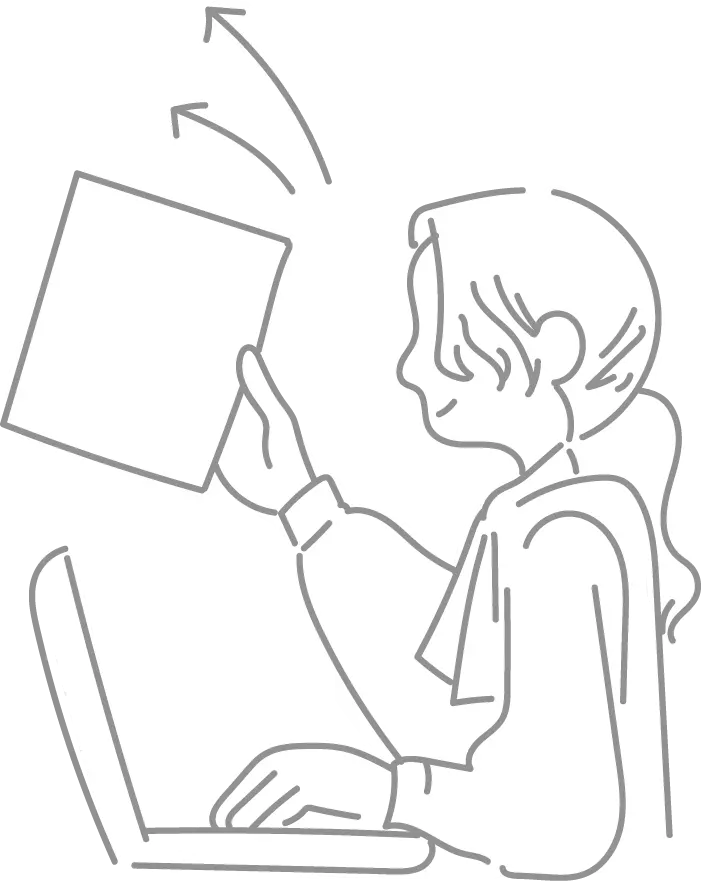 アウトソーシング先に不満があり頭を抱えて悩む女性